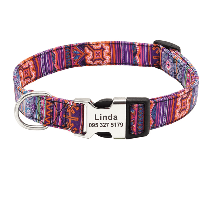Liwopet TAGALONG Collar - The Ultimate Nylon Dog Collar with Engravable Clasp
