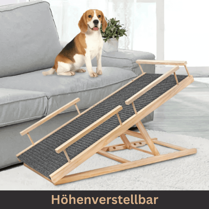 Liwopet PETSTEPS™  Deluxe Ramp- The Solid Wood Ramp That Protects Your Pet's Joints