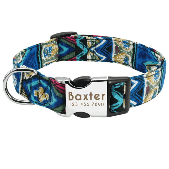 Liwopet TAGALONG Collar - The Ultimate Nylon Dog Collar with Engravable Clasp