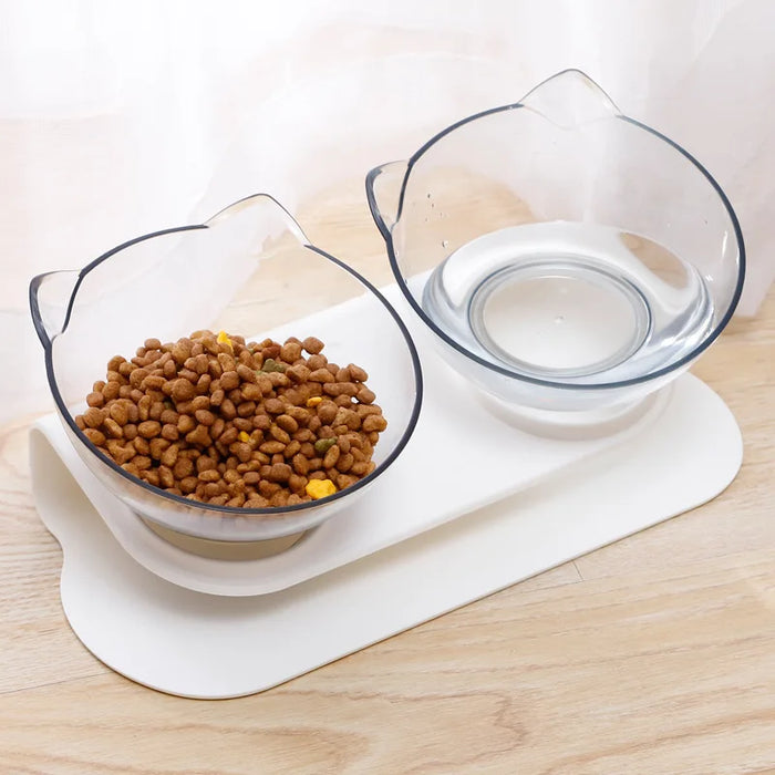 Liwopet PETPLUSH Twin Bowls - Elevate Mealtime Comfort with PetPlush Twin Bowls