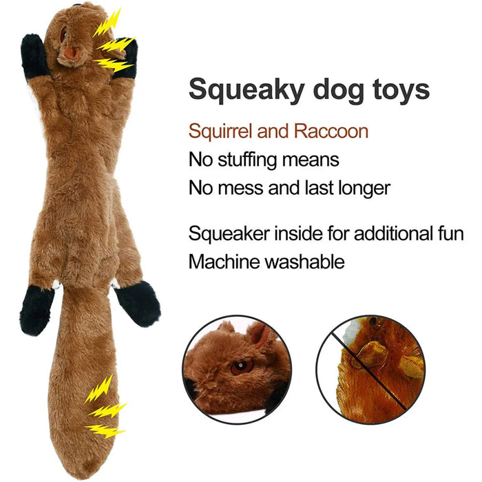 Liwopet FLATSQUEAK Critters - Squeaky Fun with Foxes and Badgers