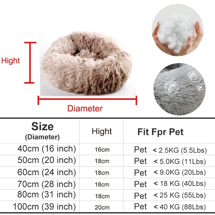 Liwopet FLUFFNEST - Cozy, Plush Donut Bed for Dogs & Cats