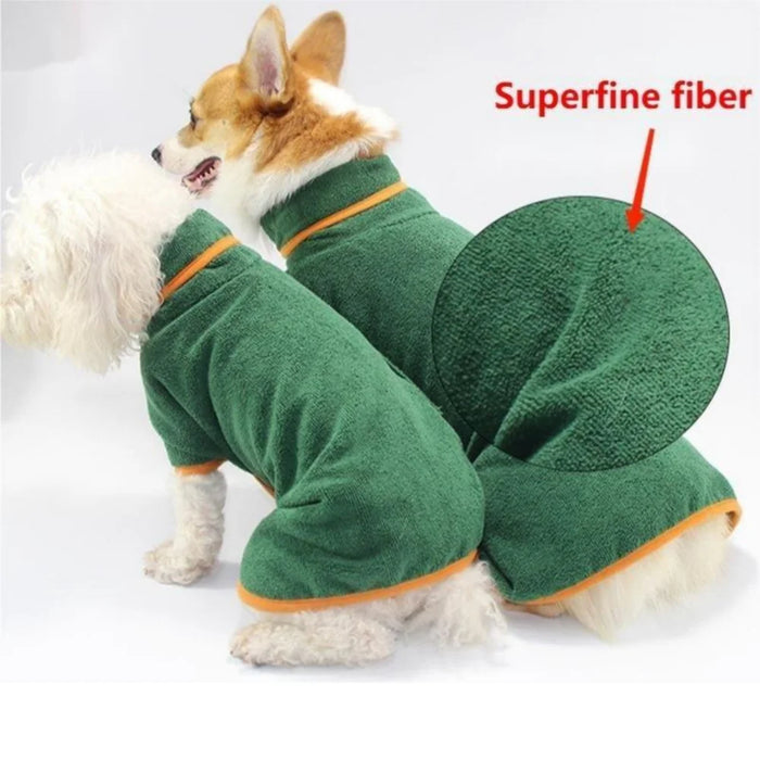 Liwopet POOCHPAMPER Robe - Absorbent Quick-Dry Bath Towel for Dogs