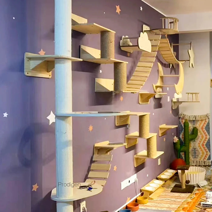 Liwopet CLIMBHAVEN Wall-Mounted Cat Oasis -  Your Cat's Vertical Playground