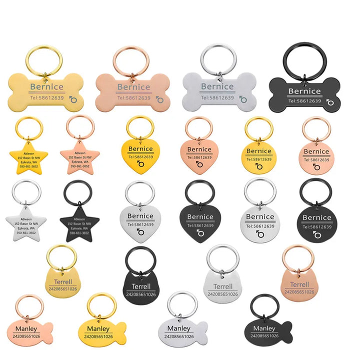 Liwopet TAILTROVE Pet ID Tag - Unique, Engraved ID Tags for Stylish Pet Safety